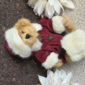 Kids Red Velvet Coat with Faux Fur Trim